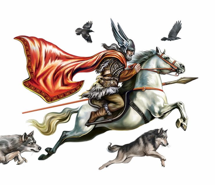 האל אודין רוכב על סוסו סלייפניר