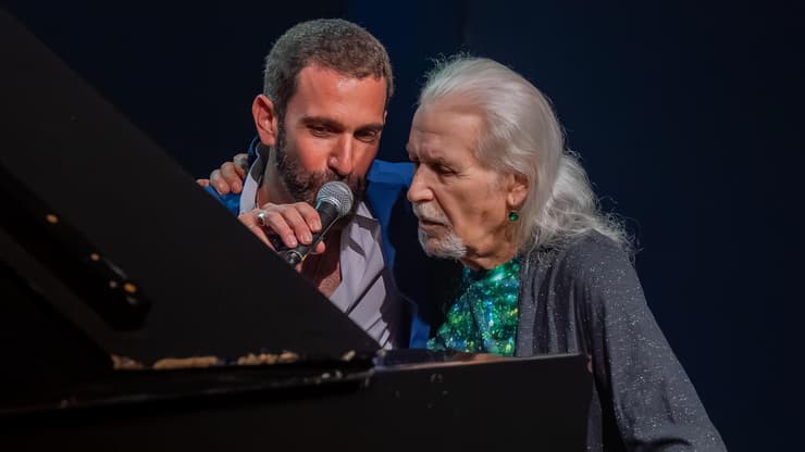 שלומי שבן ושלמה גרוניך בפסטיבל תל אביב (צילום: גיל רובינשטיין) שלומי שבן ושלמה גרוניך בפסטיבל תל אביב