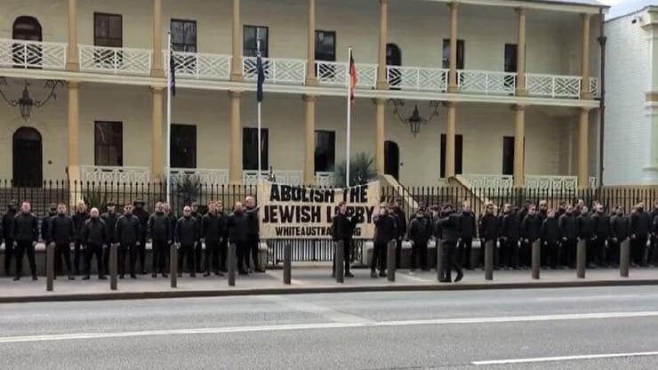 מחאה נגד יהודים של הארגון הניאו נאצי ״אוסטרליה הלבנה״ בסופ"ש בסידני