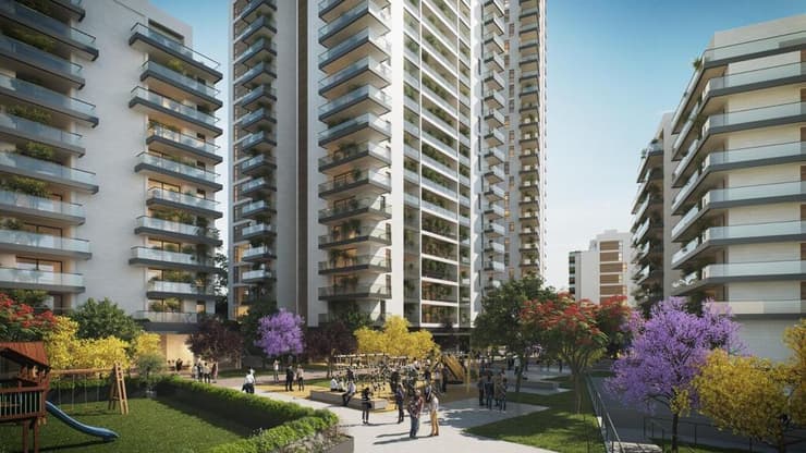 הדמיית פרויקט התחדשות עירונית ברחוב החותרים בחיפה