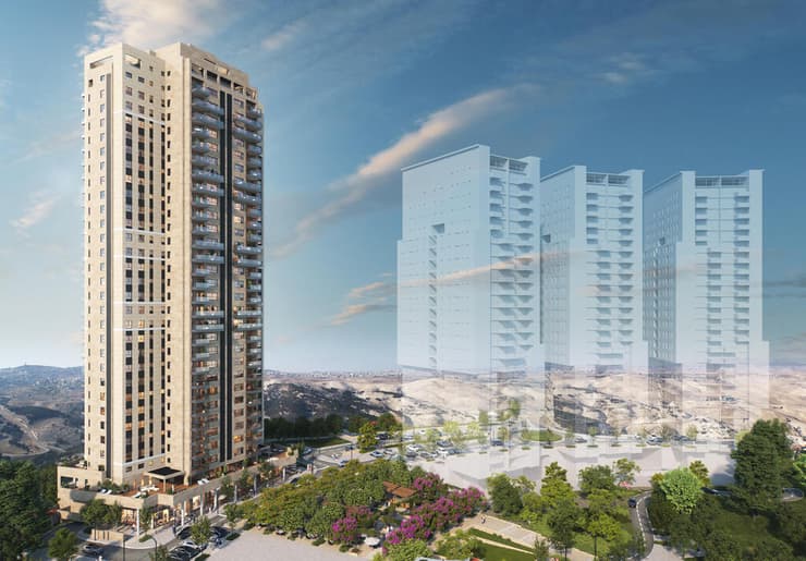 הדמיית מיזם התחדשות עירונית במעלה אדומים 