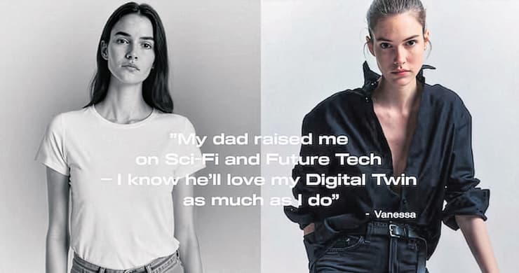 מתוך קמפיין H&M לייצוגים דיגיטליים של דוגמנים