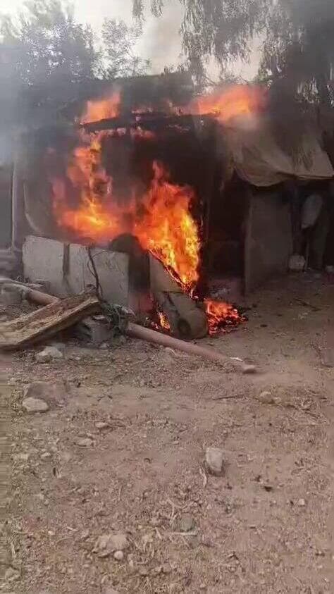 הצתה של משאיות ומכוניות בכפר בית ליד, על ידי מתנחלים