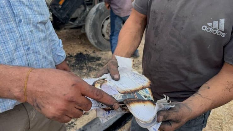 הצתה של משאיות ומכוניות בכפר בית ליד, על ידי מתנחלים