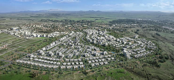 רכישת מגורים בפריפריה - השקעה בעתיד (קרדיט: אבני דרך) העיר קצרין הדמיה