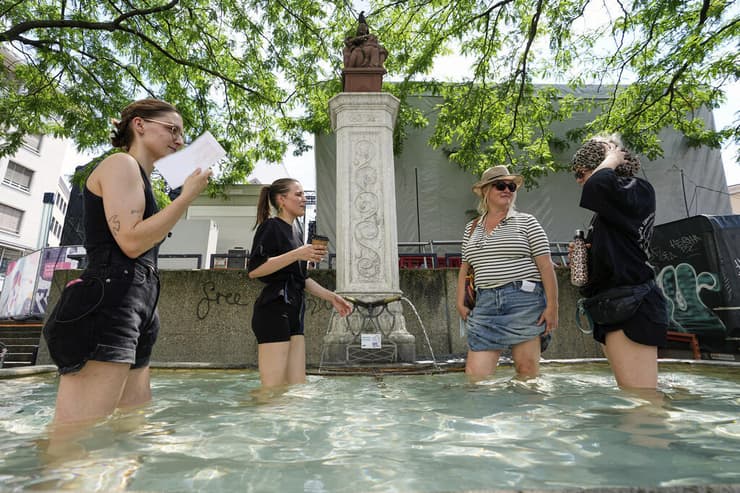 ניסיון להצטנן מהחום הכבד בשווייץ