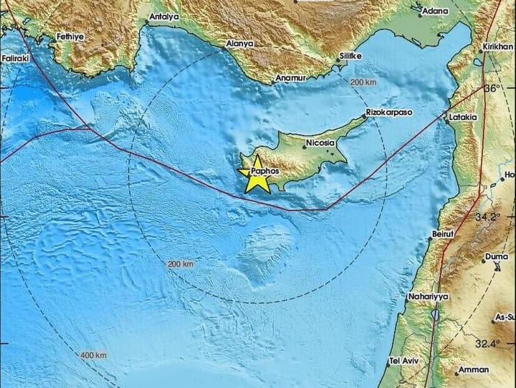 רעידת אדמה בקפריסין