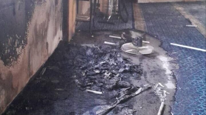 כתובות שרוססו על מסגד בכפר דיראסתיא על ידי מתנחלים