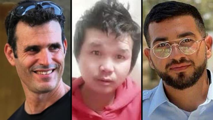 עדיין בעזה. מימין: רס"ל רן גואילי, סונטיסק רינטאלק ודרור אור אחרונים שנותרו: רס"ל רן גואילי, סותטיסאק רינטלאק ודרור אור