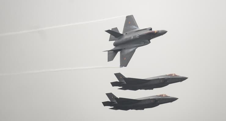מטוס קרב F-35 של בלגיה בתרגיל באוקטובר 2025