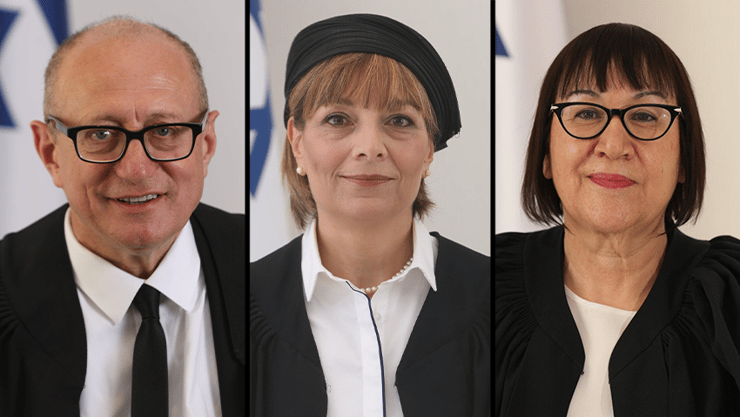 גילה כנפי-שטייניץ, יעל וילנר, ואלכס שטיין שופטי בית המשפט העליון