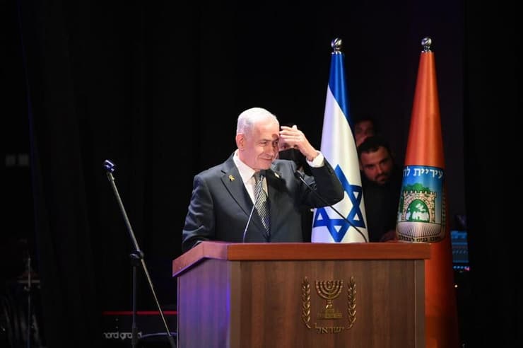 רה"מ בנימין נתניהו (צילום: יאיר שגיא ) רה"מ בנימין נתניהו בטקס הרחבת הסכם הגג השני של העיר לוד