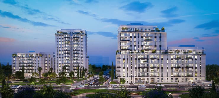 הדמיית פרויקט בראבו ברמת אפעל דירות מסובסדות לצד דירות למכירה בשוק החופשי