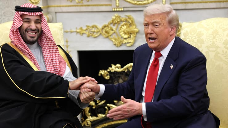 טראמפ ובן סלמאן (צילום: Win McNamee/Getty Images) טראמפ ובן סלמאן