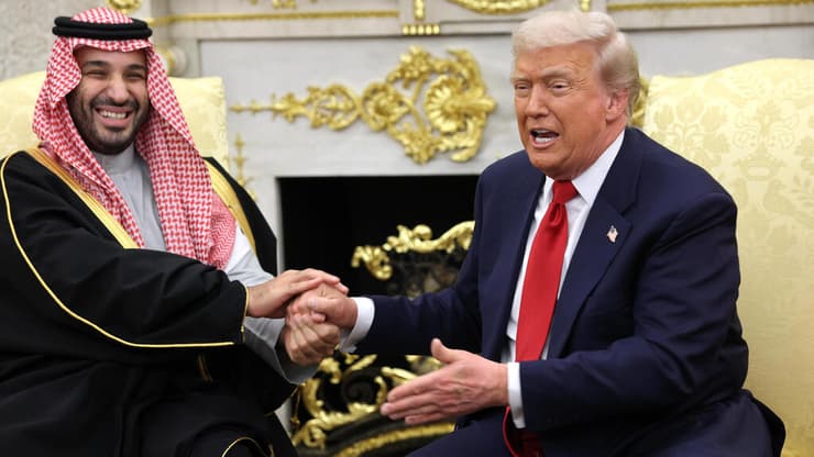טראמפ ובן סלמאן (צילום: Win McNamee/Getty Images) טראמפ ובן סלמאן