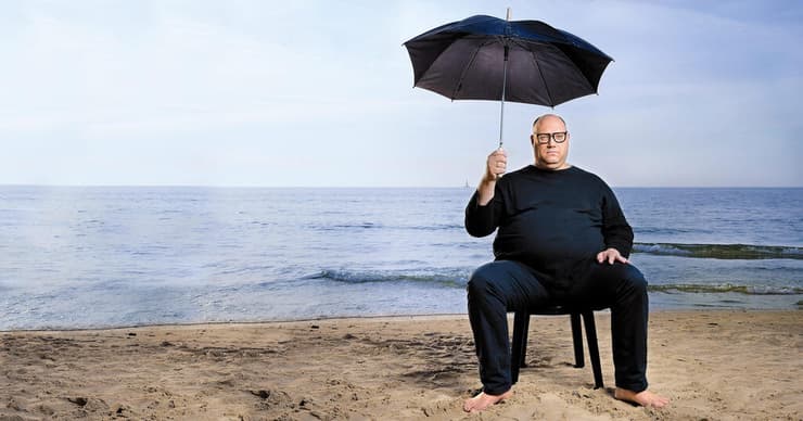 השף מושיק רוט, לפני תהליך ההרזיה (צילום: יונתן בלום) השף מושיק רוט, לפני תהליך ההרזיה