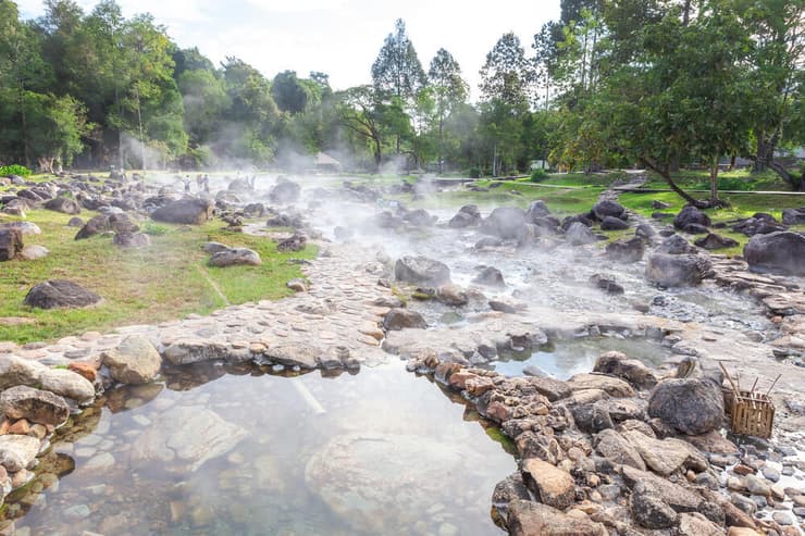 המעיינות החמים, הפארק הלאומי צ'ה סון, תאילנד