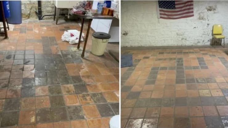 צלב הקרב והנשר במרתף הבית