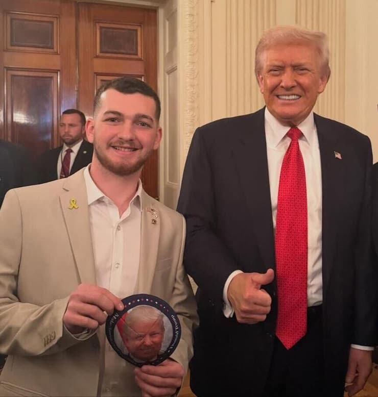 בר קופרשטיין יחד עם הנשיא טראמפ