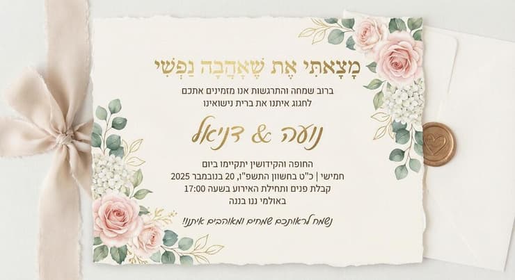 יצירת הזמנה לחתונה באמצעות ננו בננה פרו