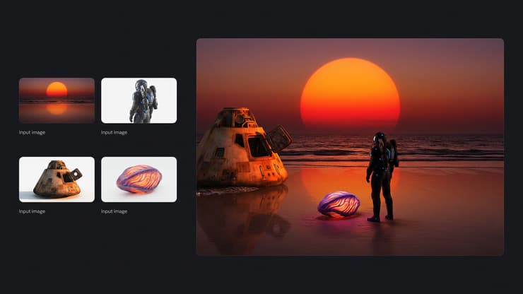 שילוב מספר אלמנטים לתמונה אחת בננו בננה פרו