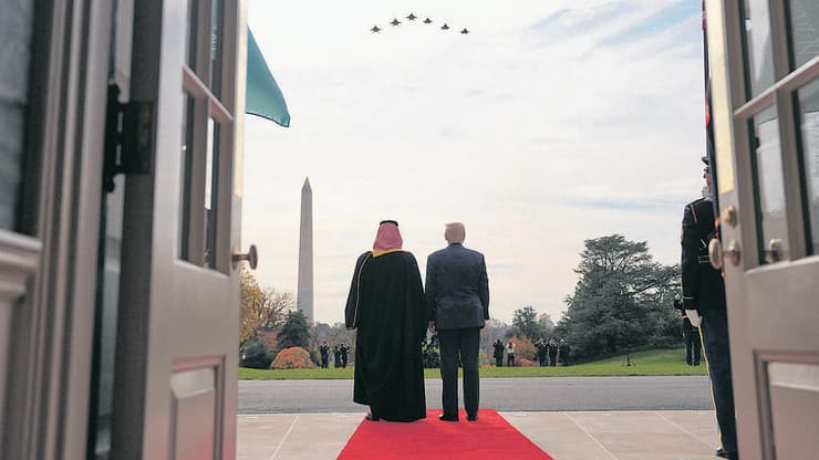 דונלד טראמפ, מוחמד בן סלמאן ומטס F-35 בבית הלבן