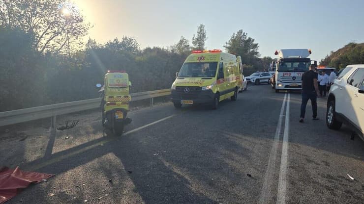 זירת התאונה בכביש 85