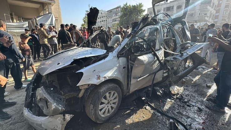 תקיפת רכב בשכונת רימאל בעיר עזה