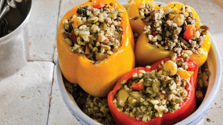 פלפלים ממולאים בפריקי 