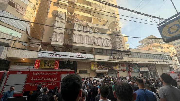 התקיפה בדאחייה (צילום: Ibrahim AMRO / AFP) תקיפה בדאחייה