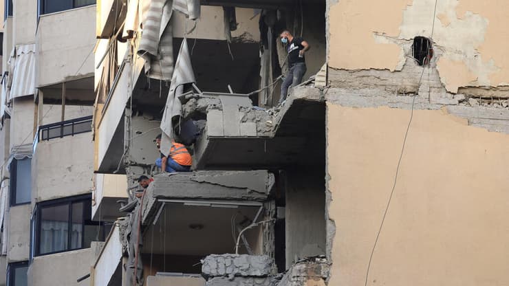 צילום: REUTERS/Mohamed Azakir תקיפה בדאחייה