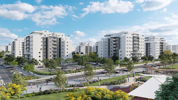 הדמיית פרויקט מגורים של אפי קפיטל נדל"ן באופקים