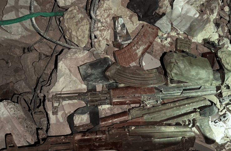 אמל"ח שנמצא על מחבלי חמאס שחוסלו ברפיח 