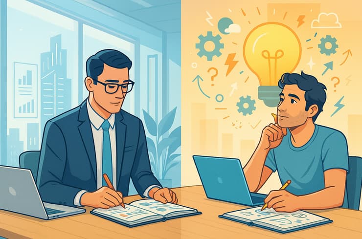 עובדים מסוגים שונים. השילוב הוא הדרך הטובה ביותר (צילום: נוצר באמצעות AI) עובדים מסוגים שונים