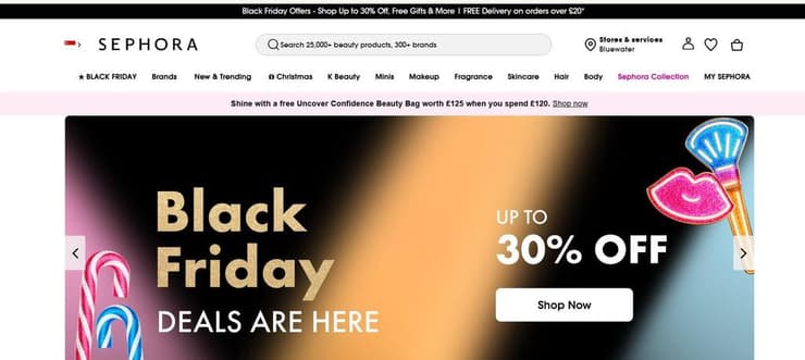 ספורה UK במבצעי בלאק. שולחת לארץ מוצרים רבים
(צילום מסך) ספורה UK בבלאק פריידיי