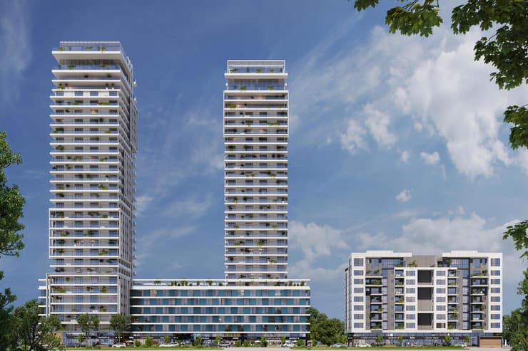 הדמיית פרוקיט פינוי בינוי בקריית אליעזר בחיפה של חברת קרדן