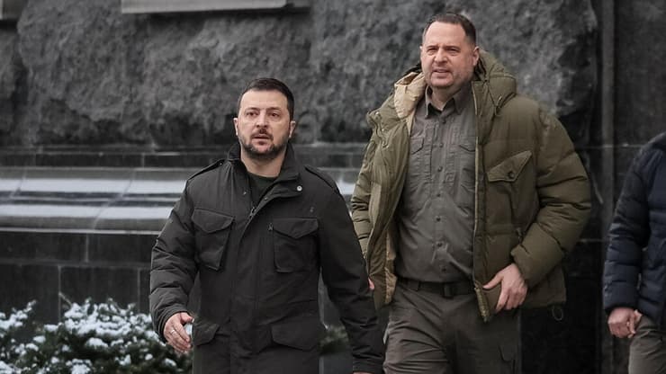 וולודימיר זלנסקי ואנדריי ירמק