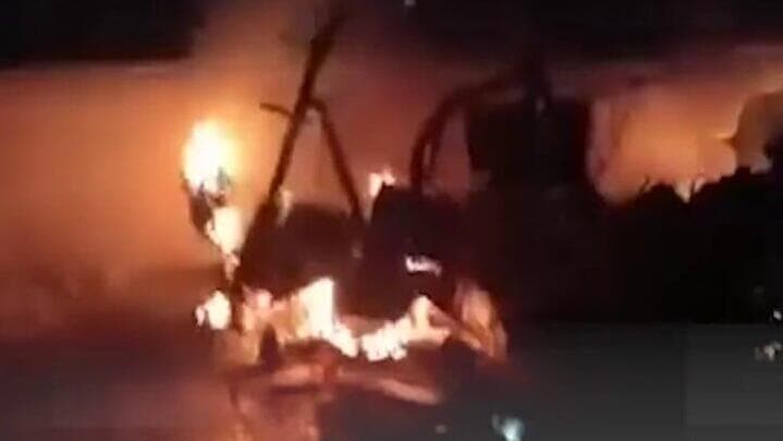 האמר כוח המילואים עולה באש באזור בית ג'ן