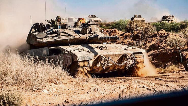 טנקים של צה"ל בעזה (צילום: דובר צה"ל) yk14595274