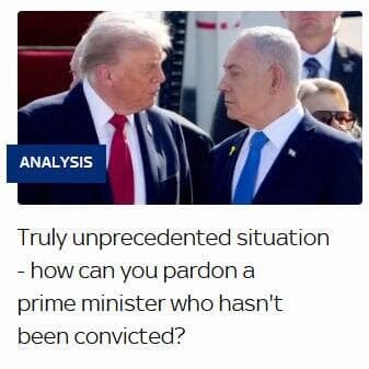 סיקור בעולם בנימין נתניהו בקשת חנינה