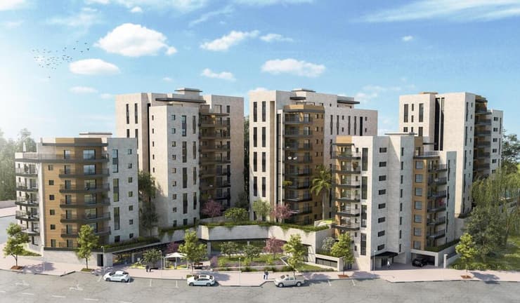 הדמיית מיזם פינוי בינוי בקריית היובל בירושלים