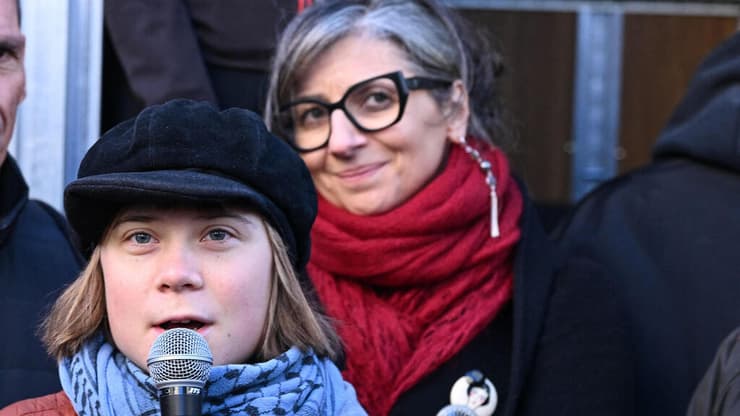 גרטה טונברג ופרנצ'סקה אלבנזה בסוף השבוע בגנואה