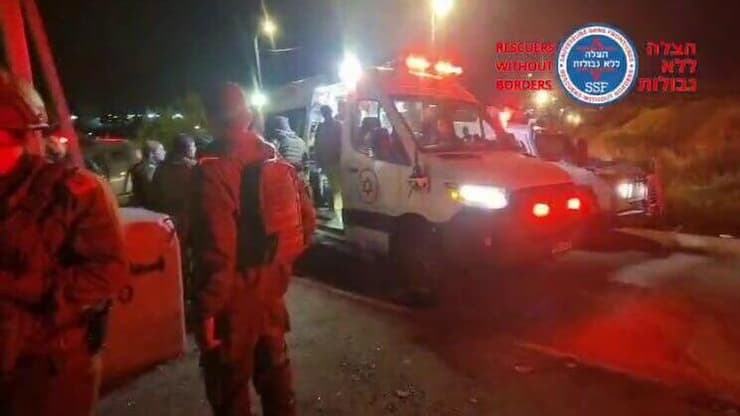 זירת פיגוע הדריסה באזור חברון