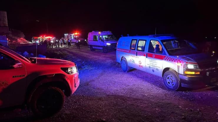 זירת תאונת הדרכים בכביש 5799 סמוך למחסום תייסיר