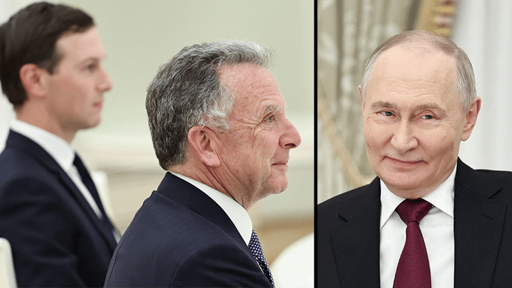 וויטקוף וקושנר נפגשו עם פוטין בקרמלין (צילום: Alexander KAZAKOV / POOL / AFP) נשיא רוסיה פוטין נפגש עם שליחי ניא ארה"ב טראמפ וויטקוף ו קושנר בקרמלין למו"מ על סיום המלחמה ב אוקראינה