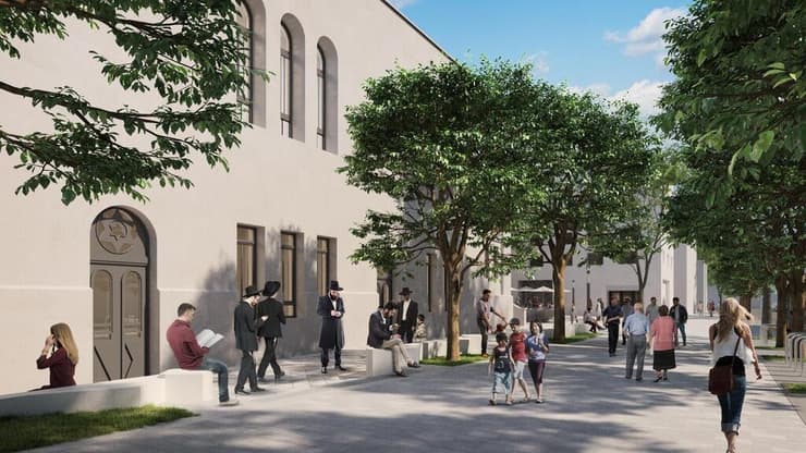 הדמיות בית הכנסת הגדול בת"א לאחר עבודות השימור (הדמיה: טריפל די הדמיות) בית הכנסת הגדול ת"א