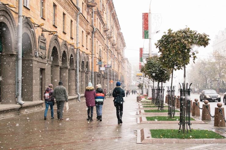 מינסק באווירה חורפית