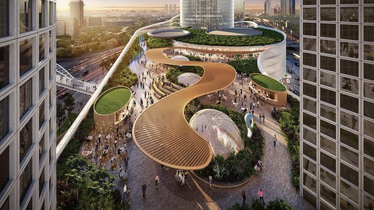 הדמייה בספירלה (הדמייה: Kpf architects) הדמייה בספירלה