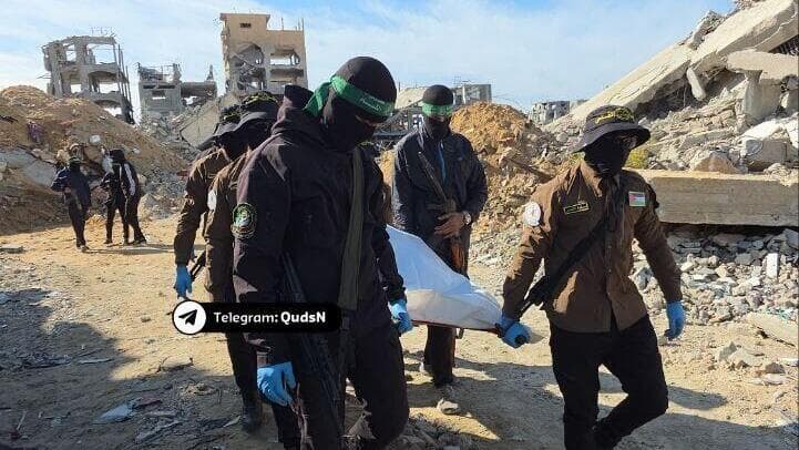 מחבלי חמאס טוענים כי איתרו גופת חלל חטוף