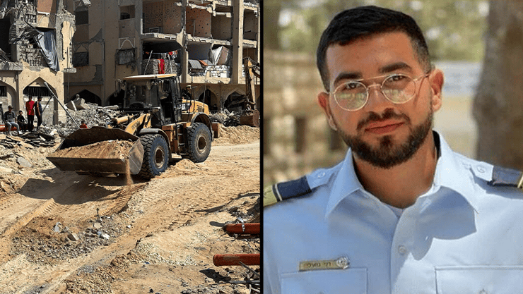 החטוף האחרון בעזה, רן גואילי ( צילום: דוברות המשטרה, REUTERS/Stringer ) חמאס מחפש את גופה של חטוף